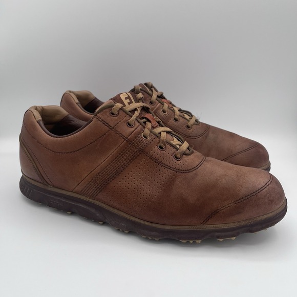 FootJoy Other - FootJoy Casual‎ Brown Leather Golf Shoes Men's Size 11.5M Spikeless Comfort